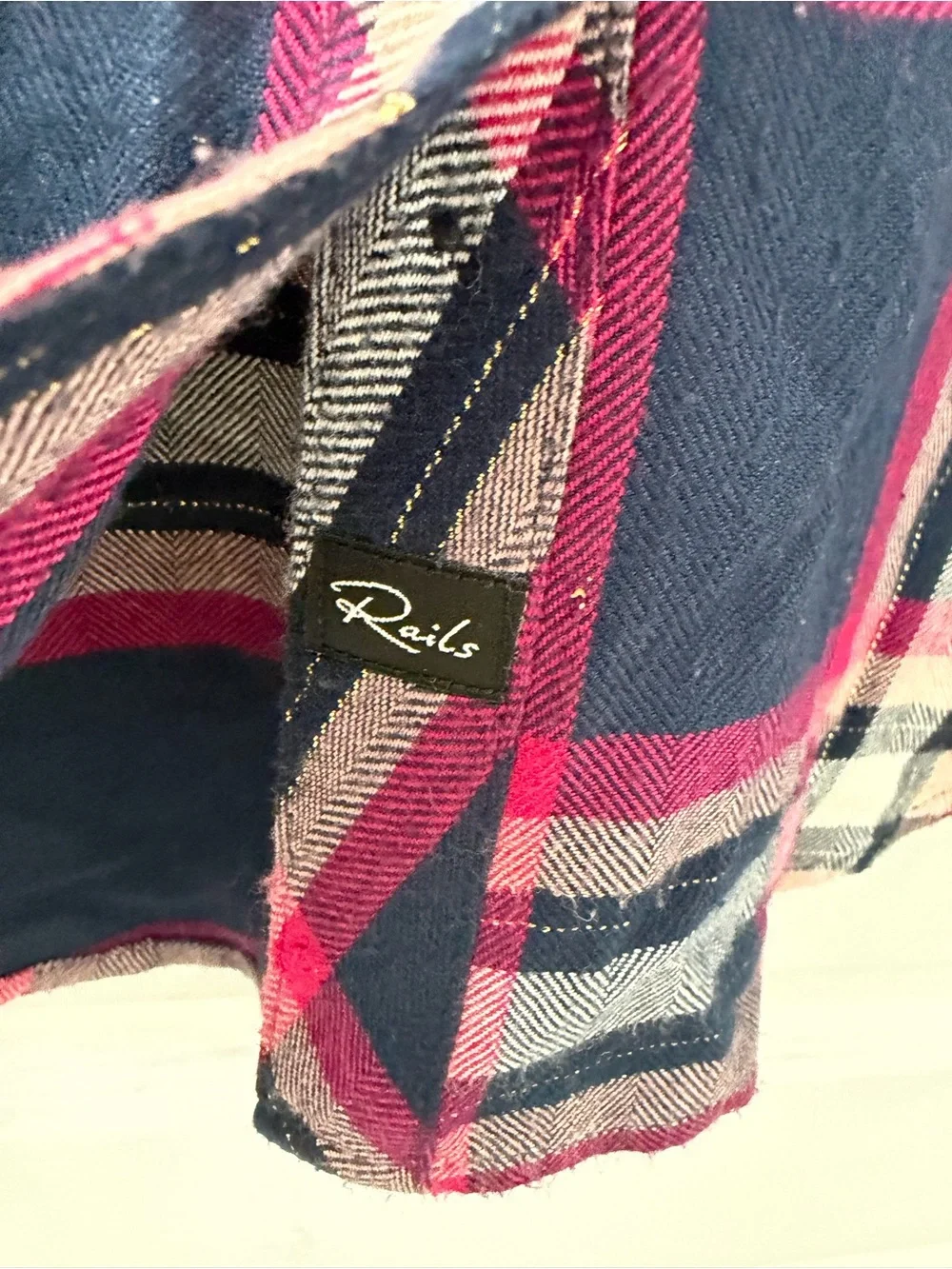 Rails Hunter Flannel Pink Fuchsia Button Down Shirt Size M